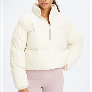 Fabletics Wander Cropped Puffer in Egret
